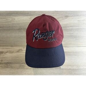 Vintage Ranger Boats Snapback Hat Cap Mens Blue Red Adjustable Embroidered